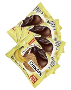 Протеиновое печенье Chikapie Банан в шоколаде 4 шт по 60 г Chikalab