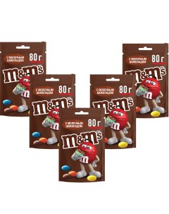 Конфеты драже Шоколад Зип пакет 80гр 5шт M&m’s