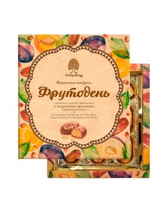 Конфеты фрутодень с кедровым орехом в шоколадной глазури 120 г Сибирский кедр