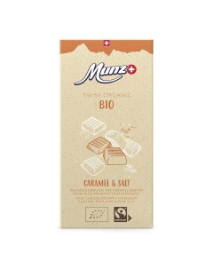 Шоколад Organic молочный карамель фундук соль 100 г Munz
