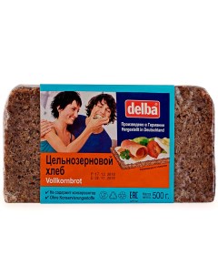 Хлеб черный Цельнозерновой 500 г Delba