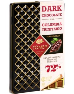 Шоколад Tomer Dark Chocolate Columbia Trinitario metal case Томер