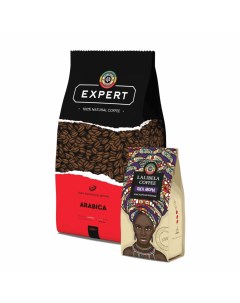 Набор кофе в зернах Expert Arabica 1 кг кофе молотый Rich Aroma 200 г Lalibela coffee
