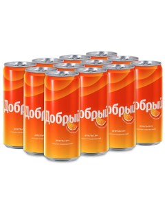 Газированный напиток Апельсин 0 33л х 12шт Добрый