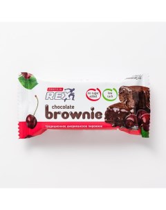 Пирожное протеиновое chocolate brownie вишнёвое 50 г Proteinrex