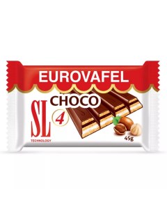 Вафли Takovo Eurovafel Choco 4 с какао и молочным кремом 42 г Swisslion
