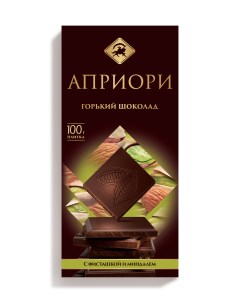 Шоколад горький с фисташкой и миндалем 100 г Apriori