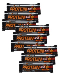 Протеиновый батончик Protein bar с Коллагеном Карамель 9х50г Ironman