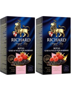 Чай черный Royal Goji Wild Strawberry 2 уп х 25 пакетиков Richard