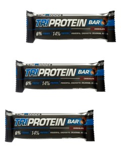 Протеиновые батончики TRI Protein bar шоколад 3 шт по 50 г Ironman