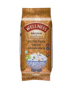 Рис Basmati Brown коричневый 1 кг Wellness