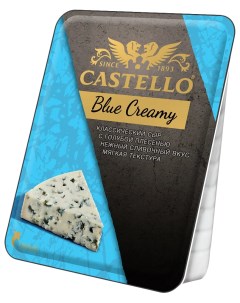 Сыр полутвердый Blue Creamy с голубой плесенью 60 БЗМЖ 100 г Castello