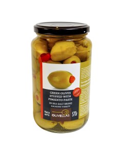 Оливки зеленые с перцем без косточки 570 г Olivellas