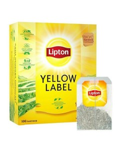 Чай черный Yellow Label Традиционный в пакетиках 2 г х 100 шт Lipton