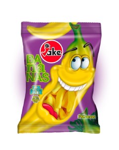 Жевательный мармелад Бананы в сахаре 100 гр Упаковка 12 шт Jake