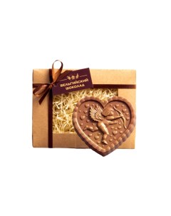 Шоколадная фигурка Сердце с купидоном 80 г Время шоколада