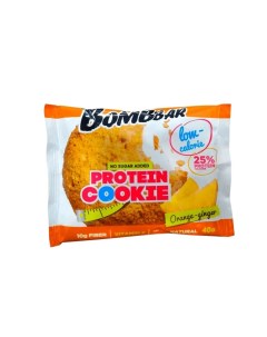 Печенье Protein Cookie низкокалорийные 40 г вкус апельсин имбирь Bombbar