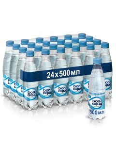 Вода Bonaqua чистая питьевая негазированная пластик 0 5 л 24 штуки в упаковке Bona aqua