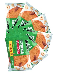 Овсяное печенье Fitness Cookie упаковка 6шт по 40г ореховый микс Bombbar