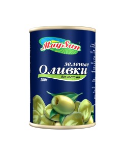 Оливки зеленые без косточки 300 мл Maysun