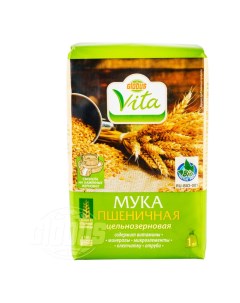 Мука Globus Vita пшеничная цельнозерновая 1 кг Глобус вита