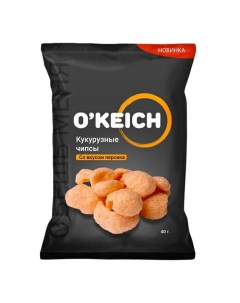 Кукурузные чипсы со вкусом персика 40 г O'keich