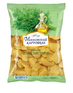 Чипсы картофельные рифленые душистый укроп 150 г Московский картофель