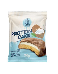 Протеиновое печенье Protein Cake тропический кокос 70 г Fit kit