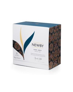 Чай черный earl grey с бергамотом 50 пакетиков Newby