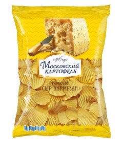 Чипсы картофельные рифленые сыр пармезан 150 г Московский картофель