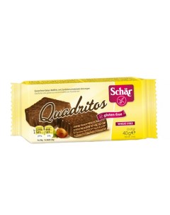 Батончик Dr quadritos вафельный в шоколаде без глютена 40 г Schar