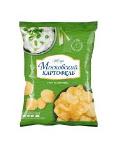 Чипсы картофельные хрустящие со вкусом лука и сметаны 200 г Московский картофель
