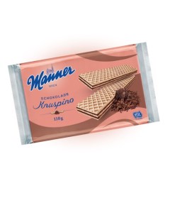 Вафли Knuspino с шоколадным кремом 110 гр Упаковка 18 шт Manner