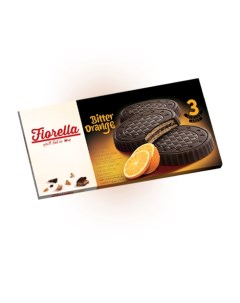 Вафли в черном шоколаде с апельсиновой начинкой 60 гр Упаковка 24 шт Fiorella