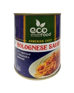 Соус для болоньезе томатный с говядиной и свининой 830г Ecofood