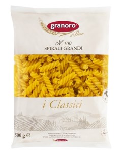 Макаронные изделия Spirali Grandi 100 500 г Granoro