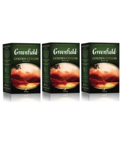 Чай черный Golden Ceylon 3 упаковки по 100 г Greenfield