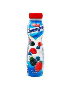 Йогурт питьевой лесные ягоды 1 2 БЗМЖ 290 г Эрмигурт