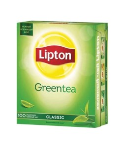 Чай Clear Green зеленый 100 пакетиков с ярлычками по 1 3 г 65415224 Lipton