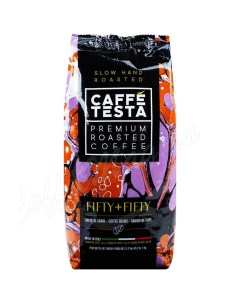Кофе в зернах Fifty Fifty 50 арабика 50 робуста 1 кг Caffe testa