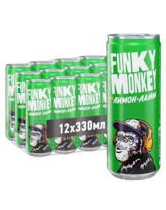 Газированный напиток Limon Lime 0 33 л х 12 шт Funky monkey