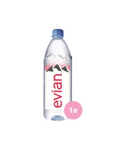 Вода минеральная негазированная пластик 1 л Evian