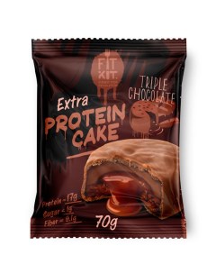 Печенье Extra Protein Cake 24 70 г 24 шт triple chocolate Fit kit