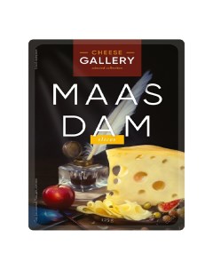Сыр полутвердый Маасдам нарезка 45 125 г Cheese gallery