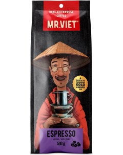 Кофе Mr Viet Espresso натуральный жареный в зернах 500 гр Mr. viet
