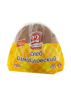 Хлеб серый Измайловский 780 г Хлебозавод №22