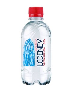 Вода питьевая Ledenev газированная ПЭТ 0 33 л 12 штук Леденёв