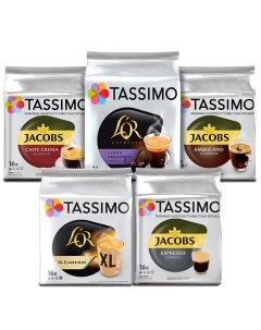 Набор Черный кофе кофе в капсулах 5 упаковок Tassimo