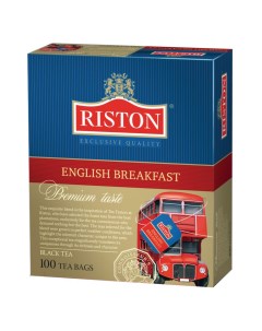 Чай черный english breakfast 100 пакетиков Riston