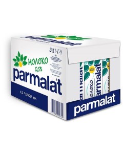 Молоко ультрапастеризованное 0 5 1л 12 шт Parmalat